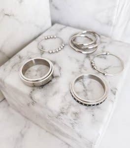Classic Anxiety Fidget Ring with 10 Steel Balls: Easy Order size 16-17-18-19
