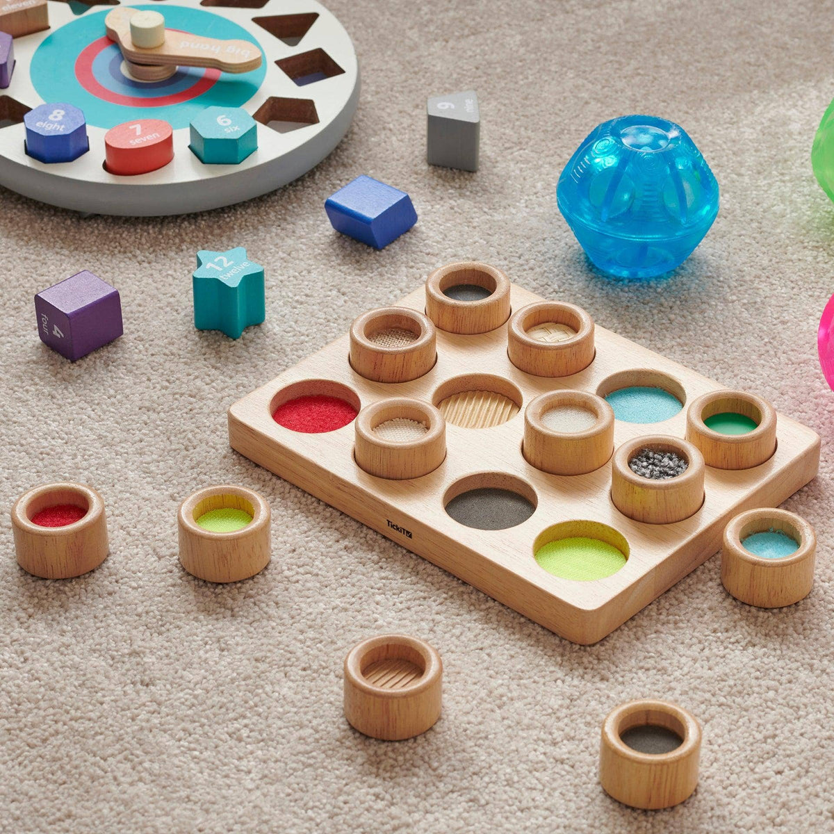 Touch & Match Board Sensory board - Touch and feel - wooden